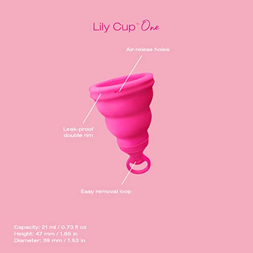 Intimina - Lily Cup One - Copa Menstrual Plegable Ideal para Principiantes y Adolescentes