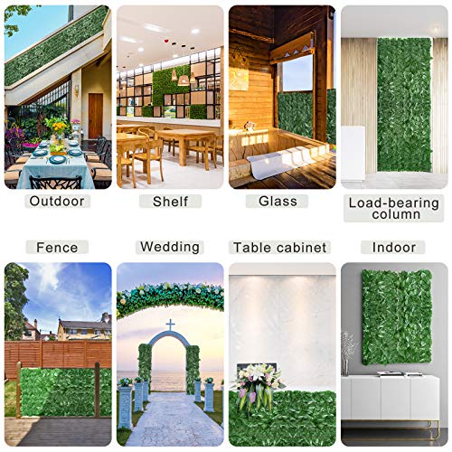 IPSXP Pantalla de Valla antirrobo para jardín al Aire Libre, césped de imitación de jardín de 118x39 Pulgadas, Interior y Exterior, decoración de Planta Falsa para jardín de Valla, Pared Verde