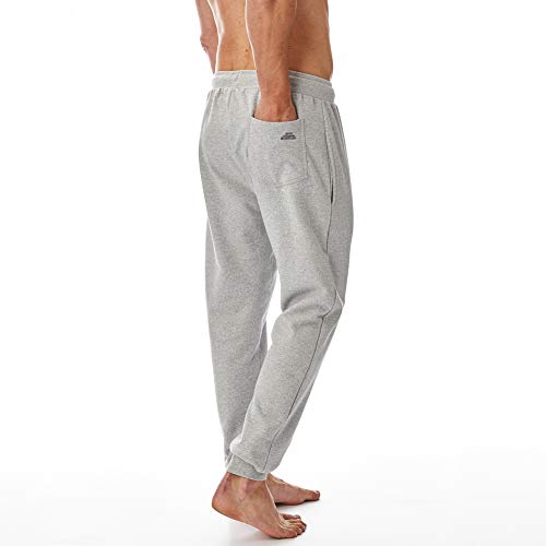 Iron Mountain IMPNT206 para hombre regenerado Hilados Eco Friendly anti Pil flexible cómodo Jog Sweat Pant para pantalones, gris claro marl, Grande