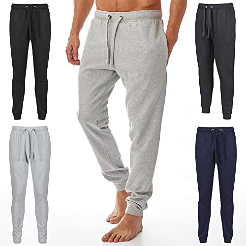 Iron Mountain IMPNT206 para hombre regenerado Hilados Eco Friendly anti Pil flexible cómodo Jog Sweat Pant para pantalones, gris claro marl, Grande