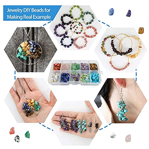 Irregulares Piedras Colores Cuentas de piedras preciosas naturales Piedra para Hacer joyería Cuentas de piedras preciosas de bricolaje Cuentas sueltas para hacer joyas collares pulseras anillos 1 Caja