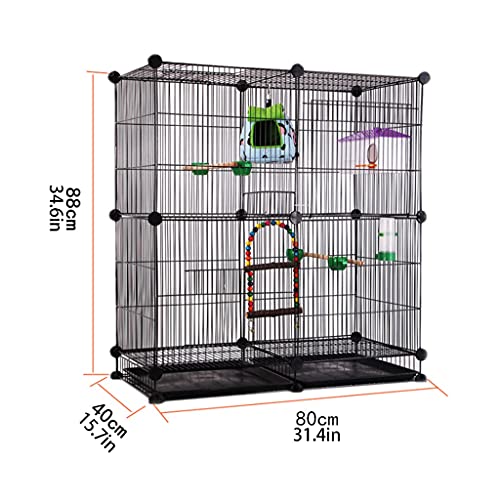 Jaula de pájaros portátil 31.4 "Pájaro grande de la jaula de pájaros COCKATIELS PAIRPEN con la parte superior abierta y el tazón de alimentación Varios estilos for elegir entre pájaros (color: c) suny