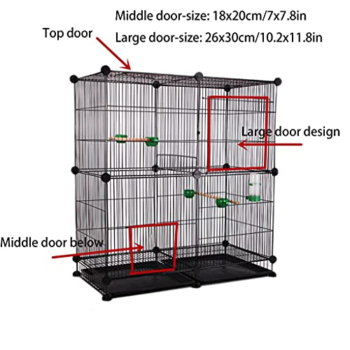 Jaula de pájaros portátil 31.4 "Pájaro grande de la jaula de pájaros COCKATIELS PAIRPEN con la parte superior abierta y el tazón de alimentación Varios estilos for elegir entre pájaros (color: c) suny