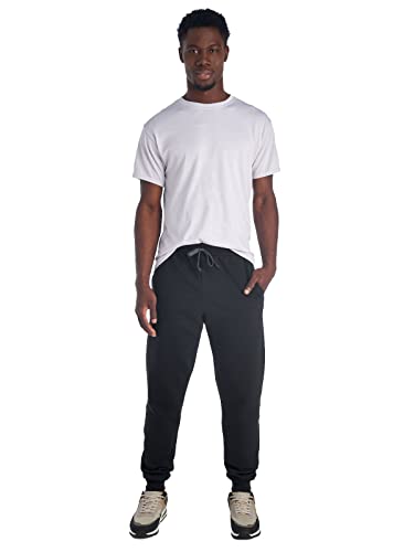 Jerzees Fleece Jogger Pant Pantalones Deportivos, Negro/Gris Carbón, 34-37 para Hombre