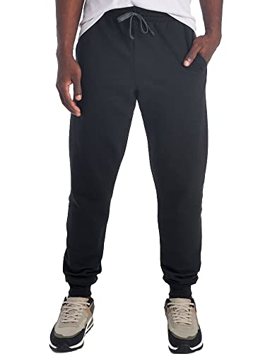 Jerzees Fleece Jogger Pant Pantalones Deportivos, Negro/Gris Carbón, 34-37 para Hombre