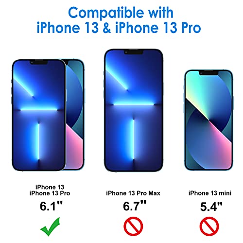 JETech Protector Pantalla de Privacidad Compatible con iPhone 13/13 Pro 6,1 Pulgadas, Antiespia Cristal Vidrio Templado, Anti-Spy, 2 Unidades