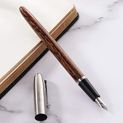 Jinhao 51 - Pluma estilográfica para hombre (0,5 mm, punta extrafina, punta extrafina, diseño de caligrafía, material de oficina, herramienta de escritura, fácil de usar y escribir sin problemas