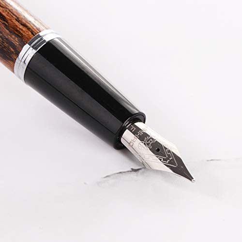 Jinhao 51 - Pluma estilográfica para hombre (0,5 mm, punta extrafina, punta extrafina, diseño de caligrafía, material de oficina, herramienta de escritura, fácil de usar y escribir sin problemas