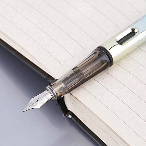 Jinhao 599-A - Pluma estilográfica de moda para estudiantes de negocios, punta fina media, herramienta de escritura para caligrafía, fácil de usar y escribir sin problemas