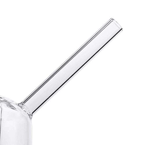 JINNUO MiniBong de Cristal para Fumar 14 cm con Filtro de Agua(Clear)