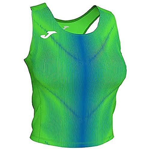 Joma Olimpia Top Señora, Niñas, Verde Fluor-Royal, XS