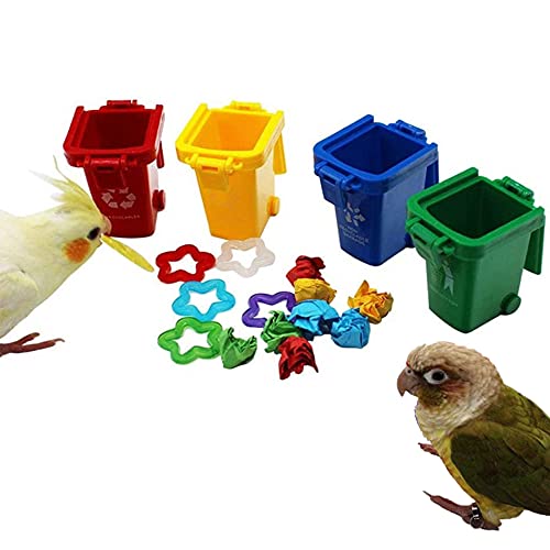 Juego de Juguetes para Loros, Juguetes Interactivos para Loros, Entrenamiento de Pajaros, Clasificación por Color, para Loros Grises Africanos, Periquitos, Periquitos, Cacatúas, Agapornis