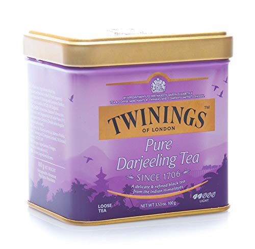 Juego de té negro Twinings of London, Lady Grey, Earl Grey, Darjeeling, Cylon Orange, English Breakfast, Prince of Wales, 6x100g