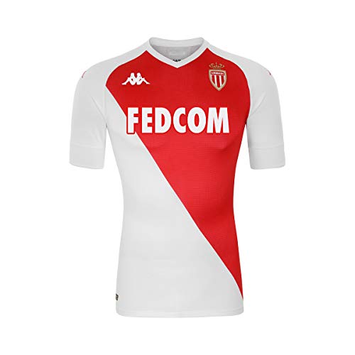 Kappa Kombat Home AS Mónaco Camiseta Hombre Blanco/Rojo