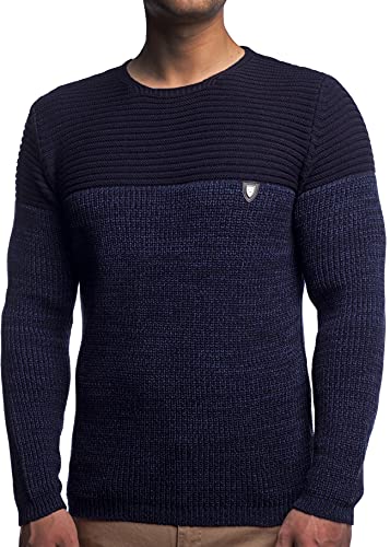 Karl's People K-114 - Jersey de punto para hombre, estilo callejero azul marino L