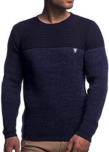 Karl's People K-114 - Jersey de punto para hombre, estilo callejero azul marino L