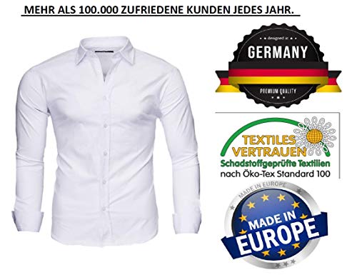 Kayhan langarmhemd A.L.T Hombre Camisa Slim fit, Grey M