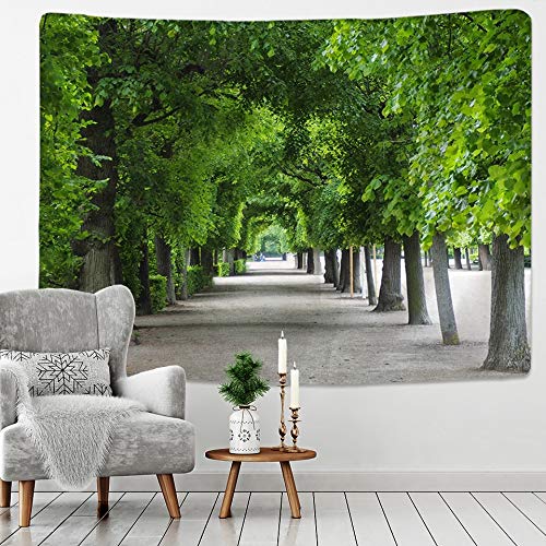 KHKJ Naturaleza Tapiz de Pared Árbol Bosque Cielo Estrellado Alfombra Tapices de Tela de Pared Tienda Hippie Árbol Mandala Tapiz Paisaje A4 150x130cm