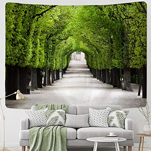 KHKJ Naturaleza Tapiz de Pared Árbol Bosque Cielo Estrellado Alfombra Tapices de Tela de Pared Tienda Hippie Árbol Mandala Tapiz Paisaje A4 150x130cm