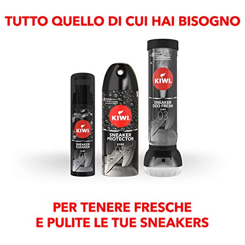 KIWI Sneaker Care Cleaner, espuma limpiadora en seco para zapatillas de gimnasia, suave y apta para cualquier tipo de zapatillas, 75 ml