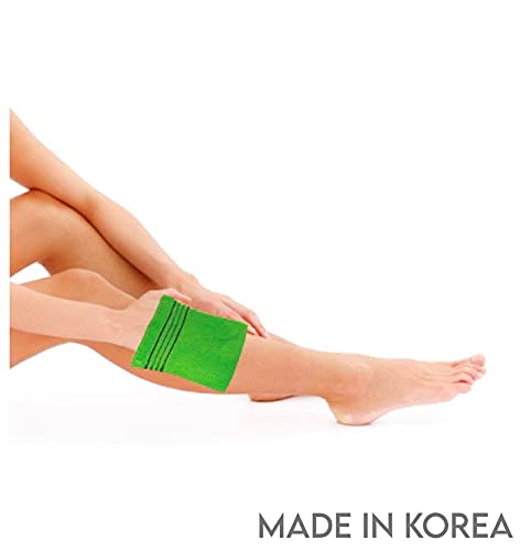 Korean Exfoliating Bath Washcloth [4 pcs] (Green) by TeChef Home by Korean Italy Towel