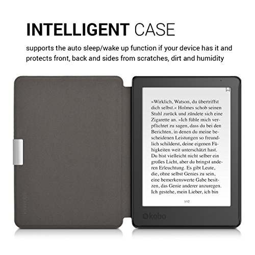 kwmobile Carcasa Compatible con Kobo Aura Edition 2 - Funda para Libro electrónico con Solapa - niños y Diente león