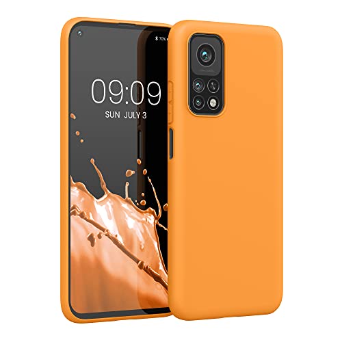 kwmobile Carcasa para Xiaomi Mi 10T / Mi 10T Pro - Funda para móvil en TPU Silicona - Protector Trasero en Albaricoque