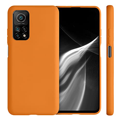 kwmobile Carcasa para Xiaomi Mi 10T / Mi 10T Pro - Funda para móvil en TPU Silicona - Protector Trasero en Albaricoque