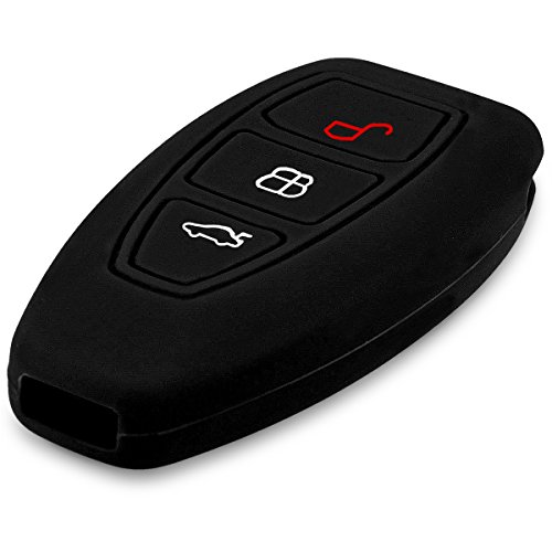 kwmobile Funda Compatible con Ford Llave de Coche Keyless Go de 3 Botones - Carcasa Protectora de Silicona para Llave de Coche - Case en Negro