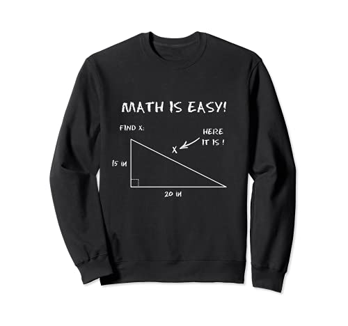 La matemáticas es fácil hallar x Aquí es Sudadera