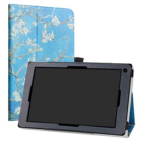 Labanema Alba 10 Funda, Slim Fit Carcasa de Cuero Sintético con Función de Soporte Folio Case Cover para 10" Alba 10 Tablet - Almond Blossom