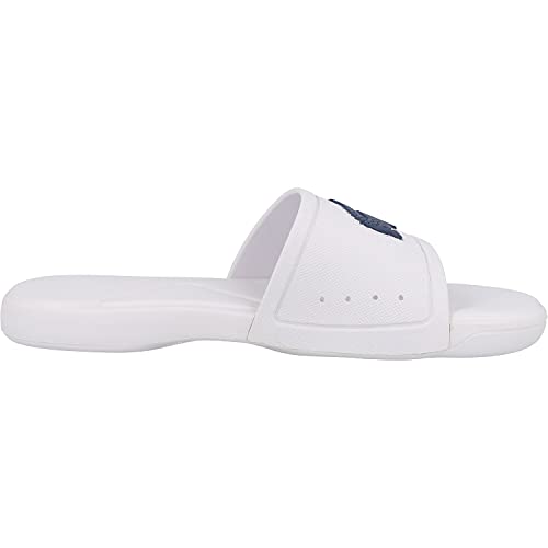 Lacoste L.30 Slide 0921 1, Chanclas Unisex, Wht/Dk BLU, 37 EU