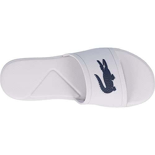 Lacoste L.30 Slide 0921 1, Chanclas Unisex, Wht/Dk BLU, 37 EU