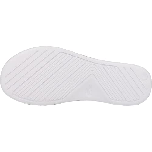 Lacoste L.30 Slide 0921 1, Chanclas Unisex, Wht/Dk BLU, 37 EU