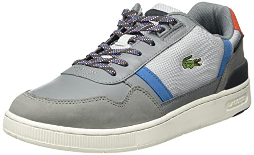 Lacoste T-Clip 0321 1 SMA, Zapatillas Hombre, Gry/Lt BLU, 42.5 EU