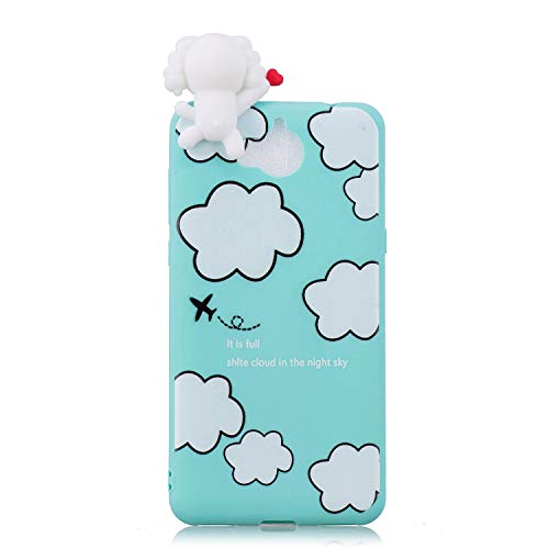 LAXIN Compatible with Huawei Y5 (2017) Case Silicone 3D Cute Pattern [Cute Cloud] Girly Matte Cover Protective Ultra Thin Slim Bumper One Piece Shockproof for Girls Boys Men Woman