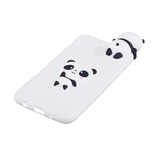 LAXIN Compatible with Samsung Galaxy J5 (2017) / J530 Case Silicone 3D Cute Pattern [White Panda] Girly Matte Cover Protective Ultra Thin Slim Bumper One Piece Shockproof for Girls Boys Men Women