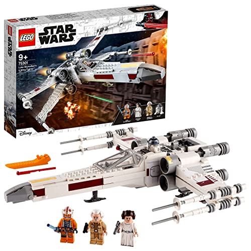 LEGO 75301 Star Wars Caza ala-X de Luke Skywalker, Juguete de Construcción con Mini Figuras de Princesa Leia y R2-D2 Droide