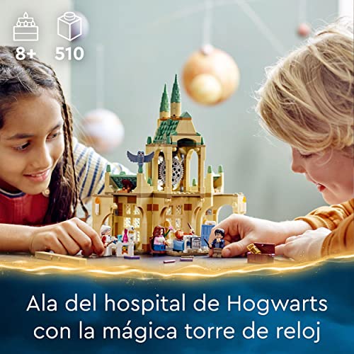 LEGO 76398 Harry Potter ala de Enfermería de Hogwarts, Castillo de Juguete con Torre y Mini Figura Ron Weasley, Set de Construcción Pirsionero de Azkaban