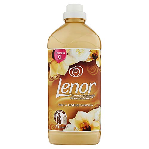 Lenor - Suavizante concentrado de oro y flores de vainilla, 75 lavados, tamaño XL