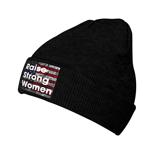 Levantar Mujeres Fuertes otoño Invierno cálido Beanie Hombres Mujeres Unisex cráneo Punto Sombrero Gorra