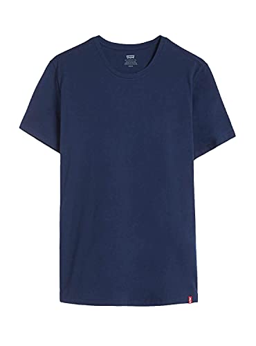 Levi's 2Pk Crewneck 1 Vaqueros Skinny, 2 Pack Slim Crew Dress Blues/White, XXL (Pack de 2) para Hombre