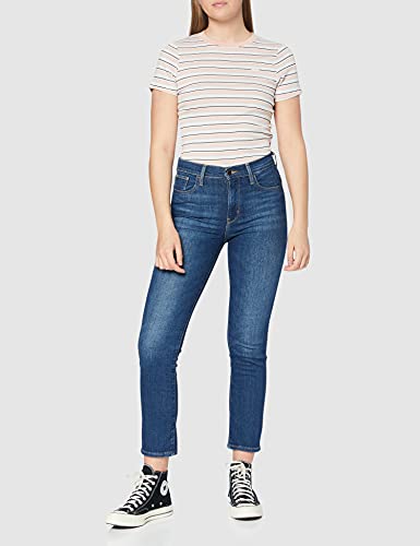 Levi's Camiseta de bebé SS Rib, Coco Stripe Evening Sands, XXS para Mujer