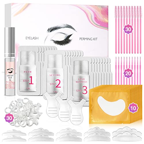 Lifting Pestañas Kit Profesional, Kit de Permanente de Pestañas con Herramientas Completas, Lash Lift Kit, Semi-Permanente, Herramientas de Maquillaje Curling de Pestañas Adecuado para Casa o Estudio