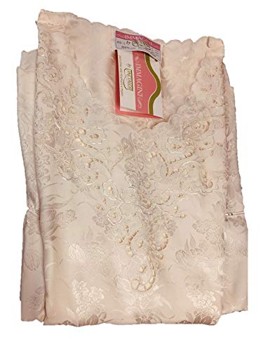 Linclalor Baby Doll Pura Seda Jacquard bordado a mano blanco seda 46 ES