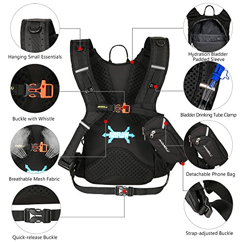 Lixada Mochila de Ciclismo Impermeable 18L Unisexo Respirable Ultraligero con Cubierta de Lluvia Mochila de Hombro para Ciclismo Montañismo Viajes