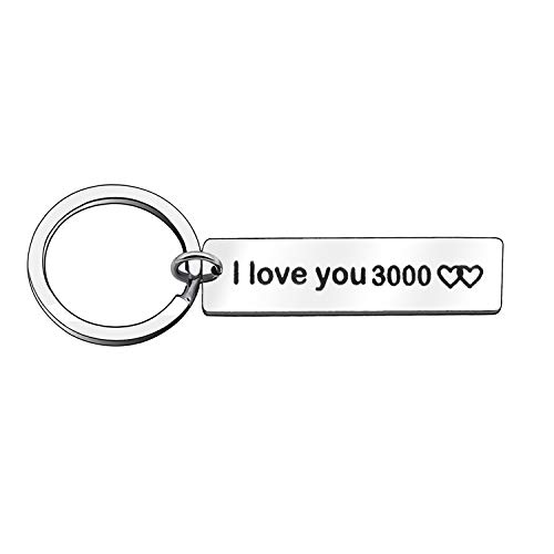 Llavero con texto en inglés "I Love You 3000 «Family» para papá, mamá, marido, esposa, novio y ella