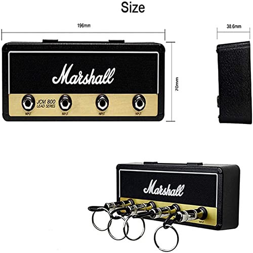 Llavero Montado en la Pared, MYSHELL Llavero JCM800 Gancho Para Amplificador de Guitarra Montaje en Pared Artículos Para el Hogar, con 4 Llaveros de Enchufe