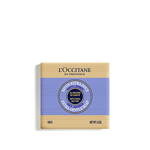 L'OCCITANE - Jabón Manteca De Karité Lavanda - Sin Aceite De Palma - Rostro Y Cuerpo - 100 G