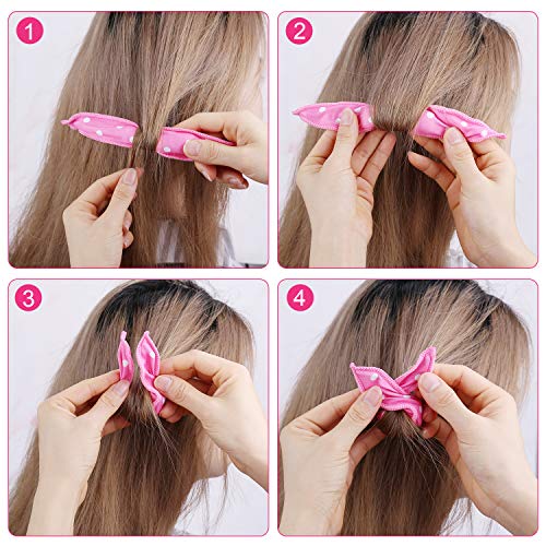 Locisne 40pcs=5Color*8pcs Espuma de rulos de esponja espuma flexible,Sin calor Rizadores cabello Almohada mágica Rodillos suaves Cuidado del cabello Herramientas bricolaje para peinar cómodas dormir